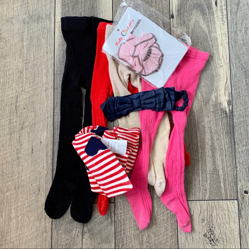 Baby/toddler girl tights and hard bands